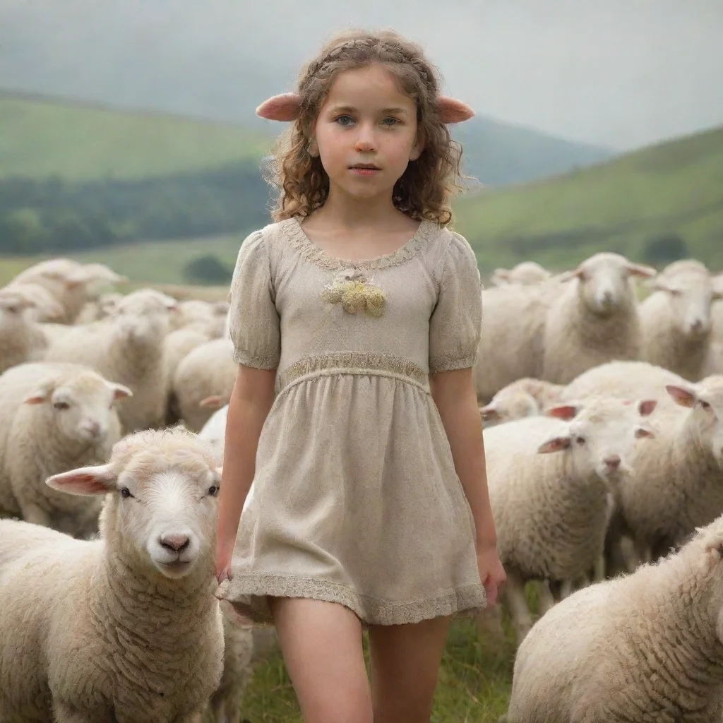 aiartstation art sheep girl confident engaging wow 3