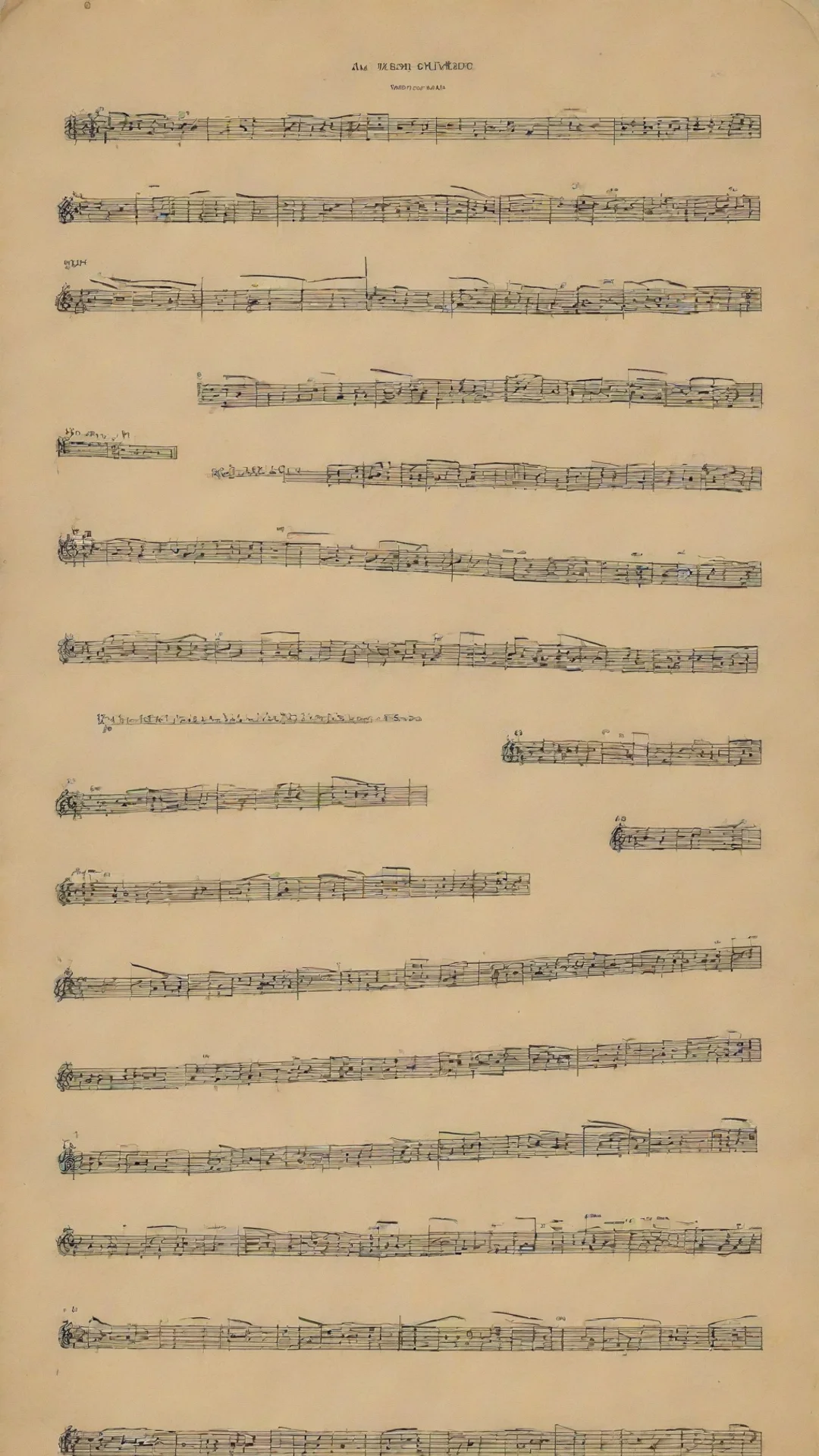 artstation art sheet music musical notation lead sheet ar 43 confident engaging wow 3 tall