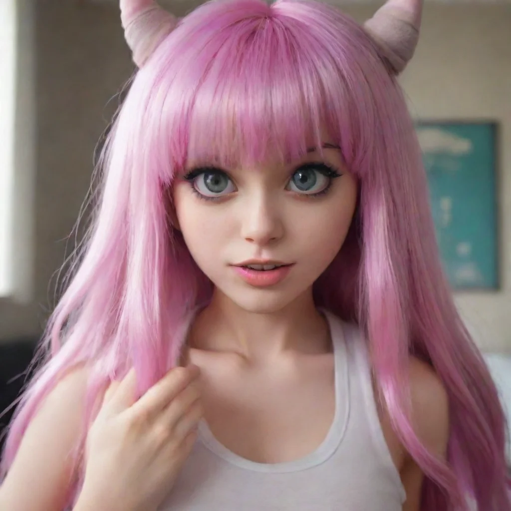 aiartstation art shy cute seductive monster bangs first person confident engaging wow 3