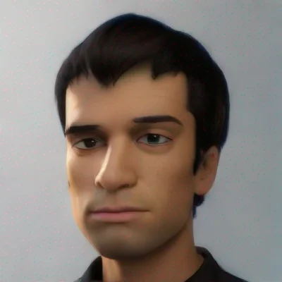 artstation art simpsons character male detailed black hair tan skin hd confident engaging wow 3