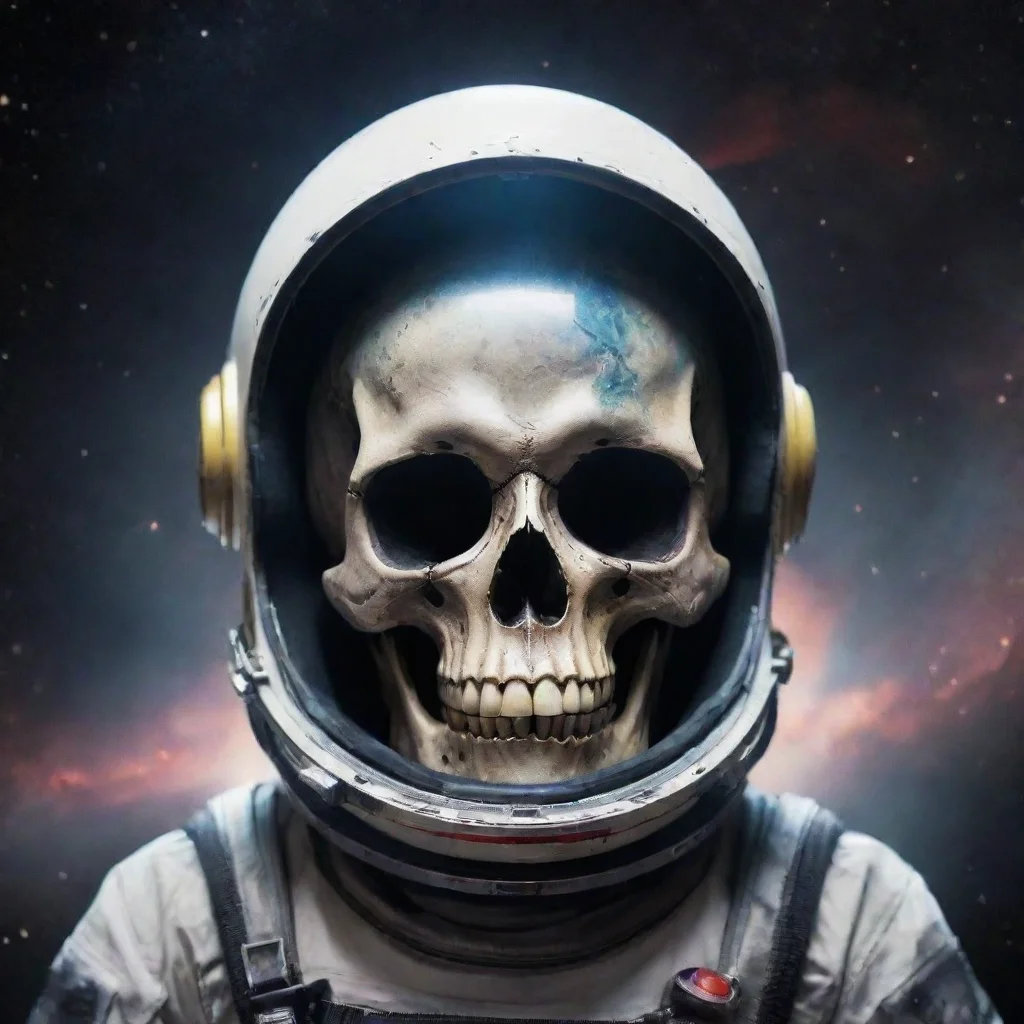 aiartstation art skull in space helmet confident engaging wow 3