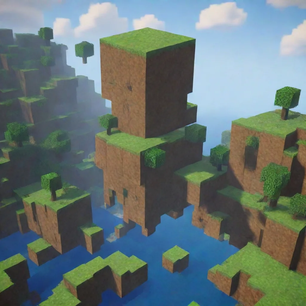 artstation art skyblock minecraft confident engaging wow 3