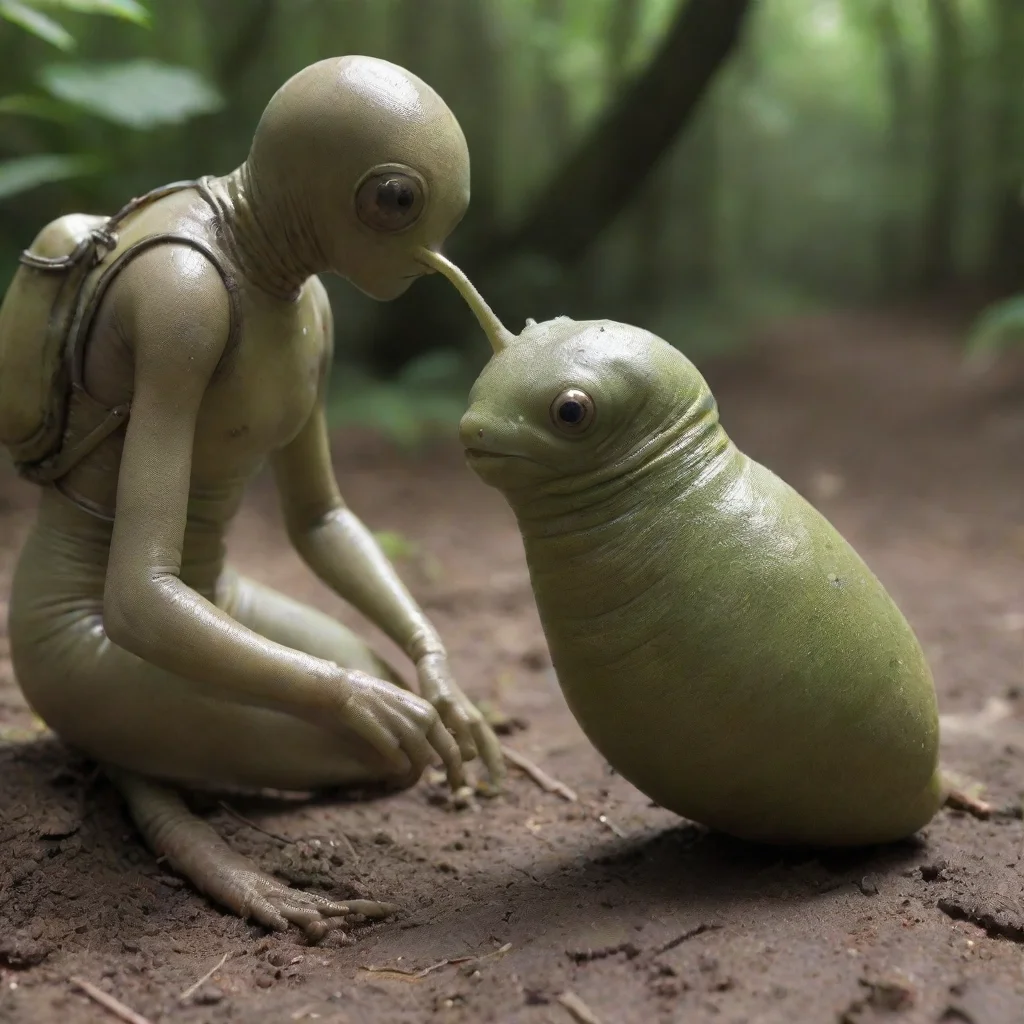 aiartstation art slug softvoring a humanoid confident engaging wow 3