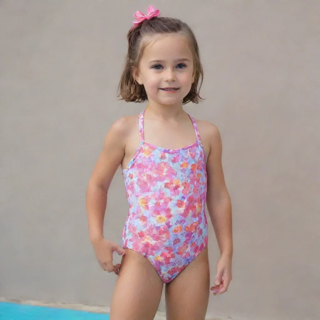 artstation art small girl swimsuit confident engaging wow 3