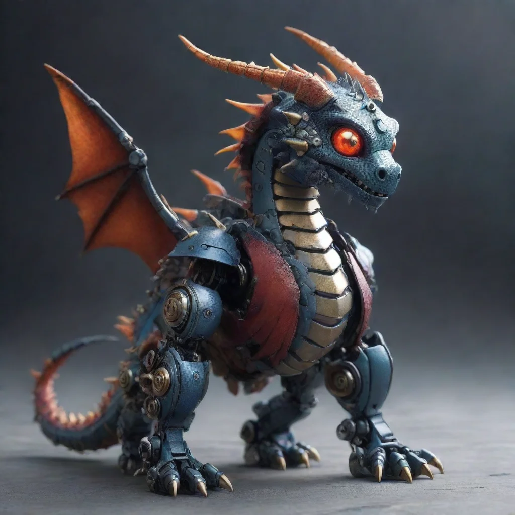artstation art small robot dragon fantasy confident engaging wow 3