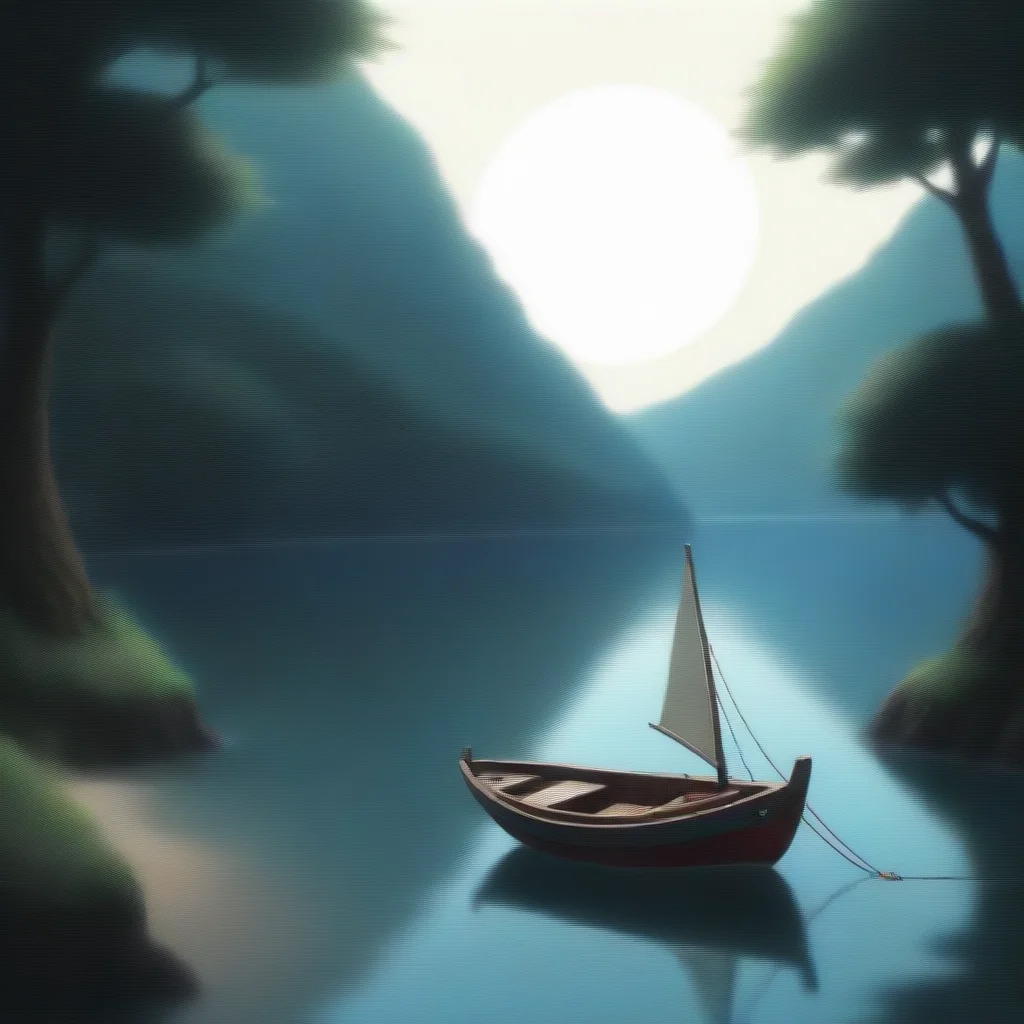 aiartstation art small sailboat studio ghibli relaxing calming lowfi confident engaging wow 3