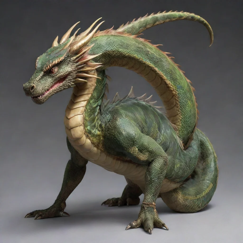 aiartstation art snake dragon  full image head to tail confident engaging wow 3