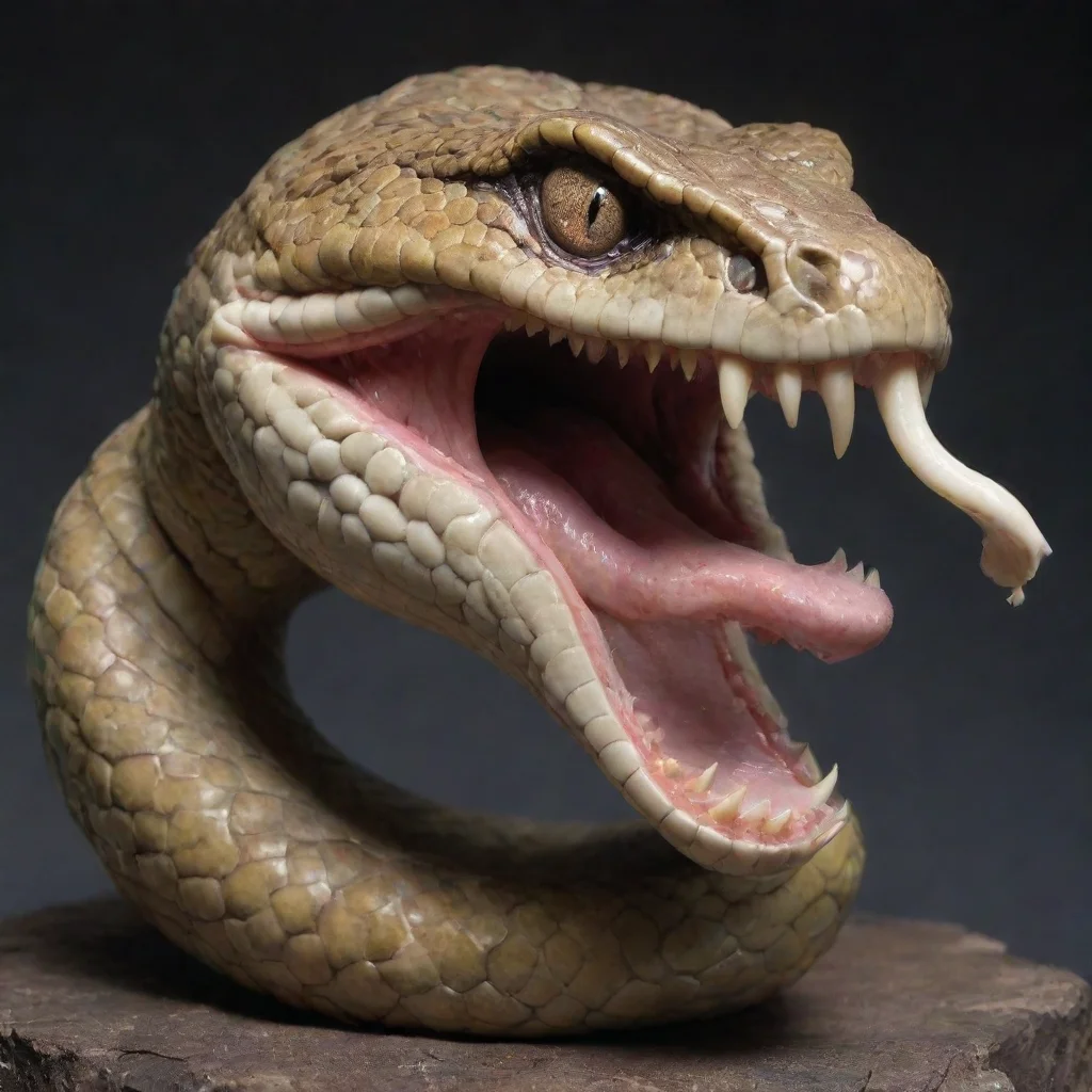 aiartstation art snake maw confident engaging wow 3