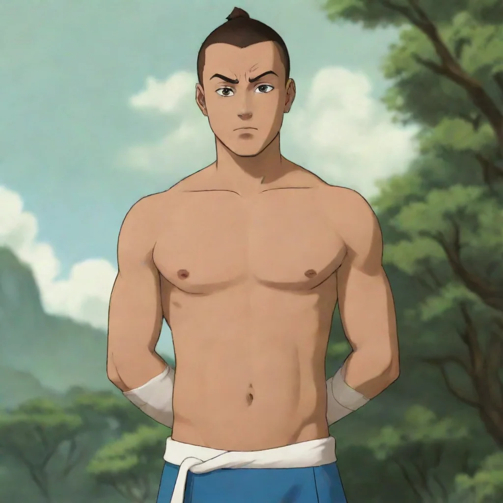 artstation art sokka shirtless  confident engaging wow 3