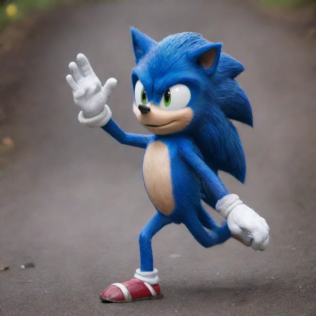 artstation art sonic the hedgehog  confident engaging wow 3