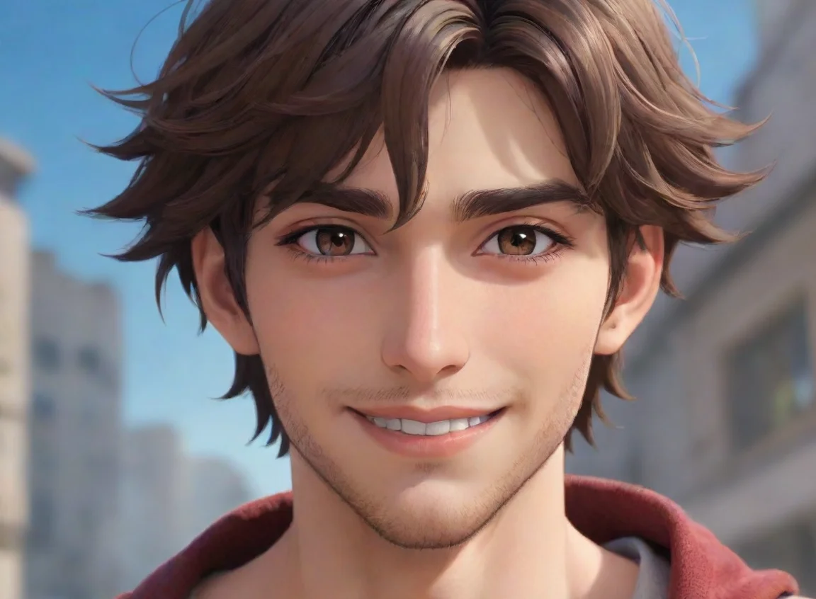 aiartstation art spanish anime character with sweet hd detailed artstation trending aesthetic close up masculine smile guy  confident engaging wow 3 landscape43