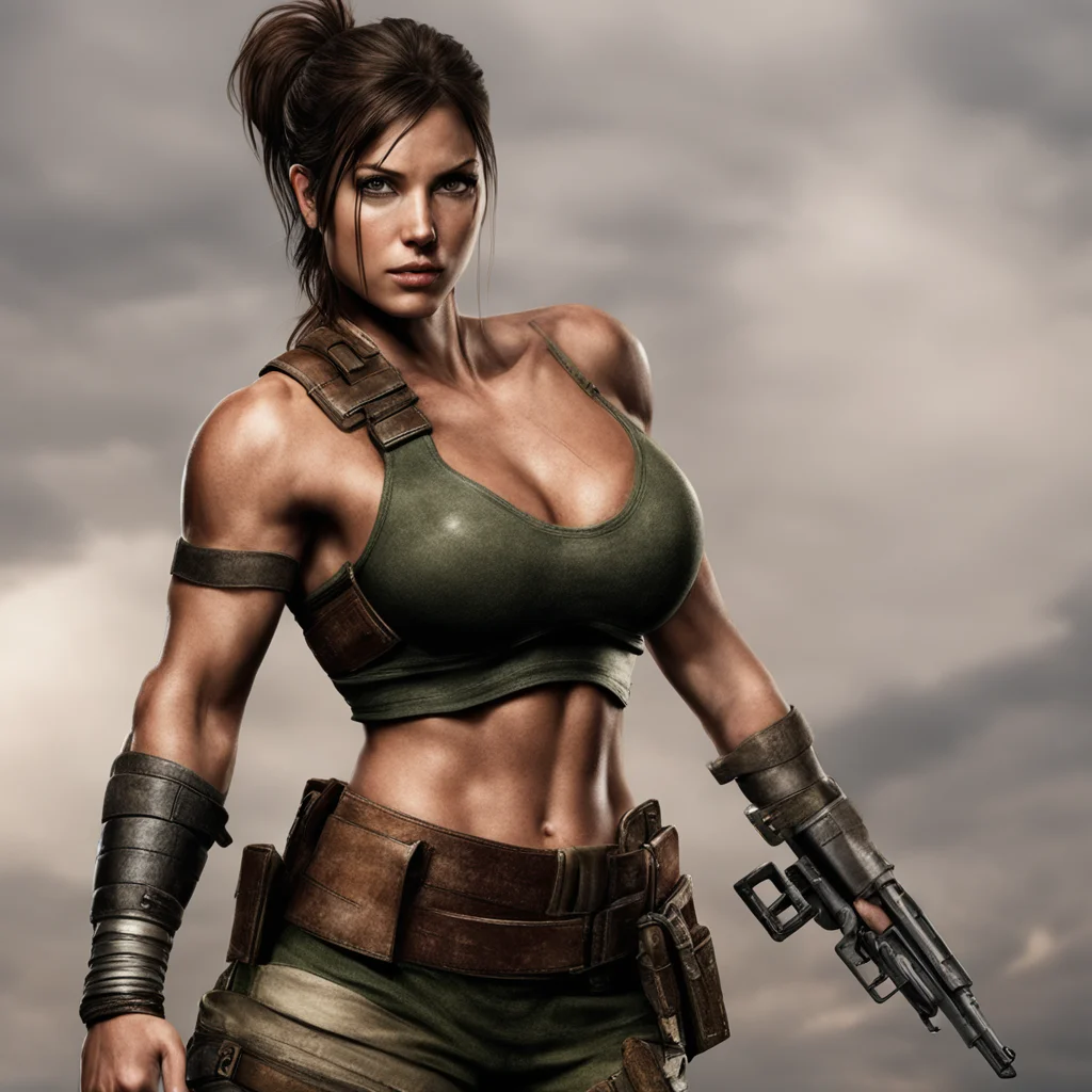artstation art spartan lara croft confident engaging wow 3