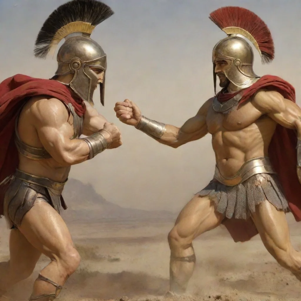 aiartstation art spartan vs persian confident engaging wow 3