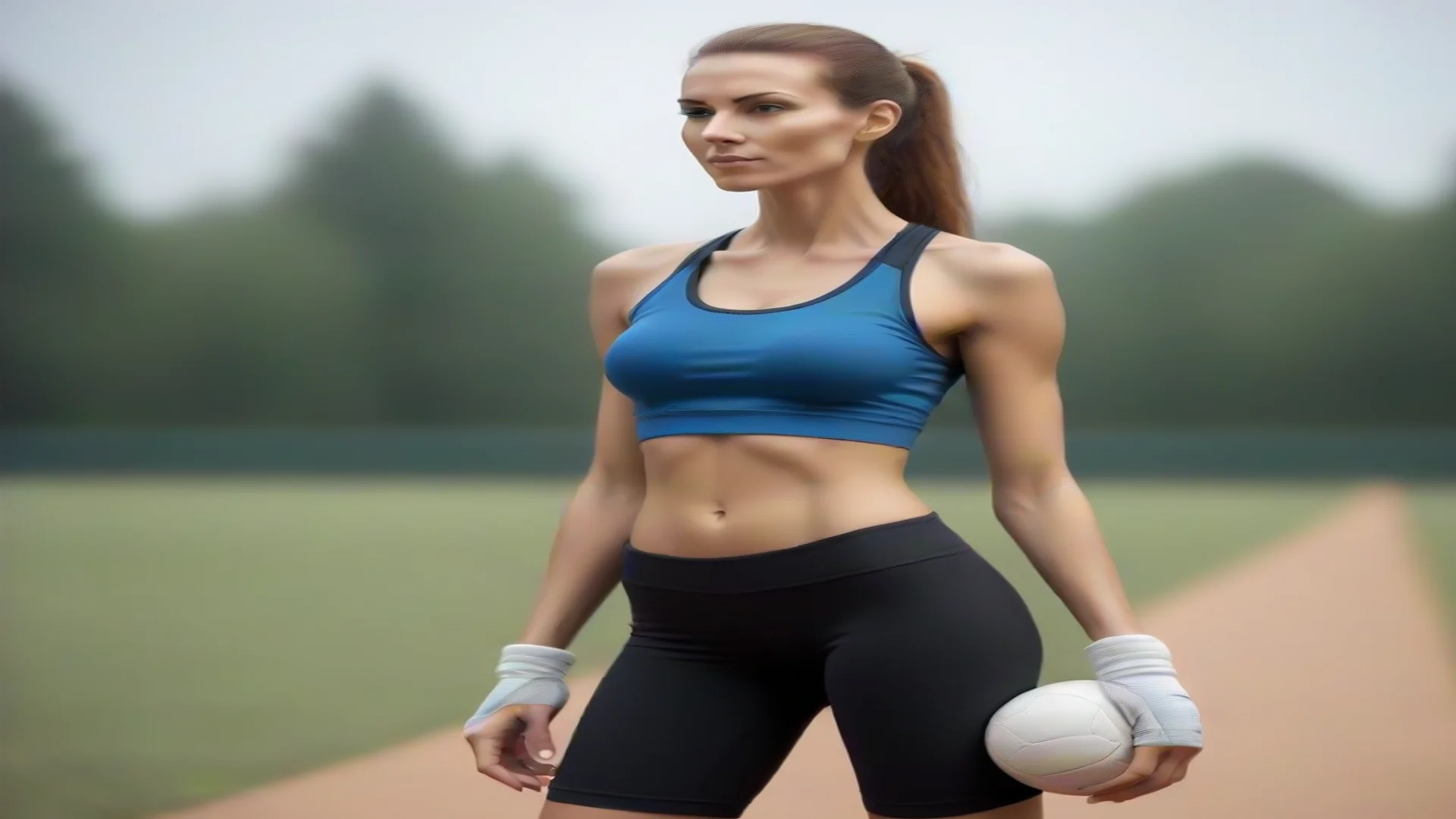 artstation art sporty tall woman confident engaging wow 3 wide