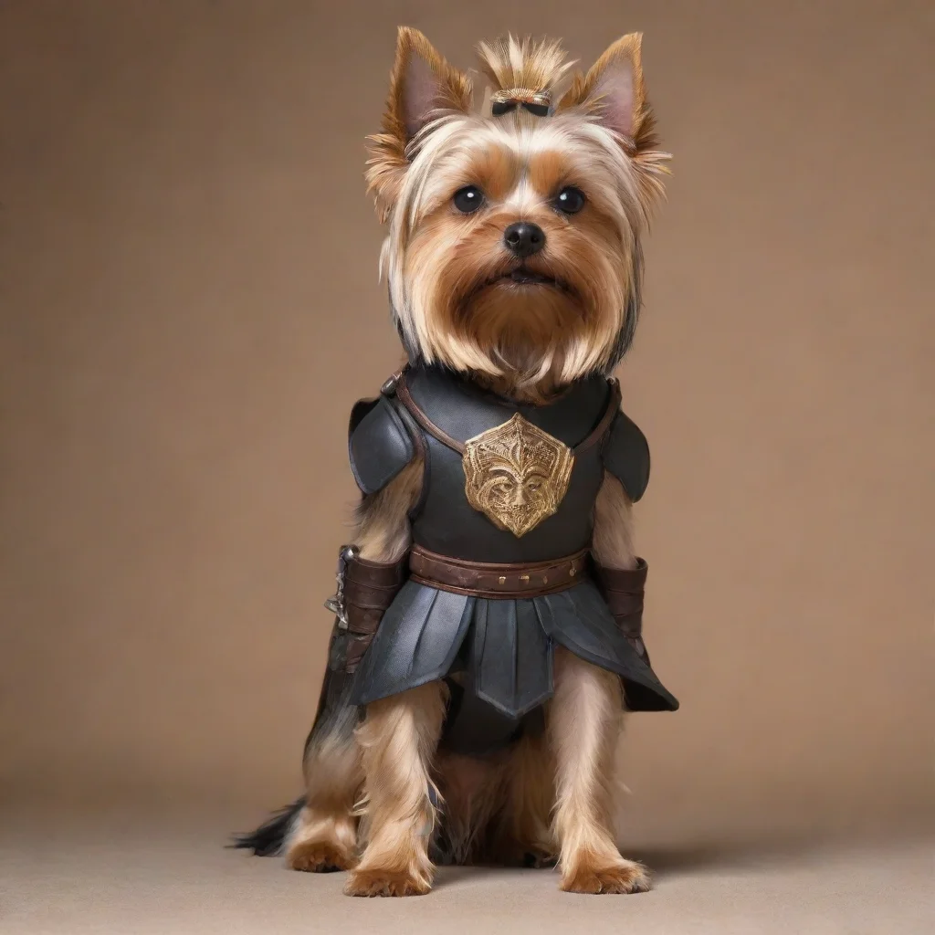 aiartstation art standing  yorkshire terrier as a 300 movie spartan warrior confident engaging wow 3