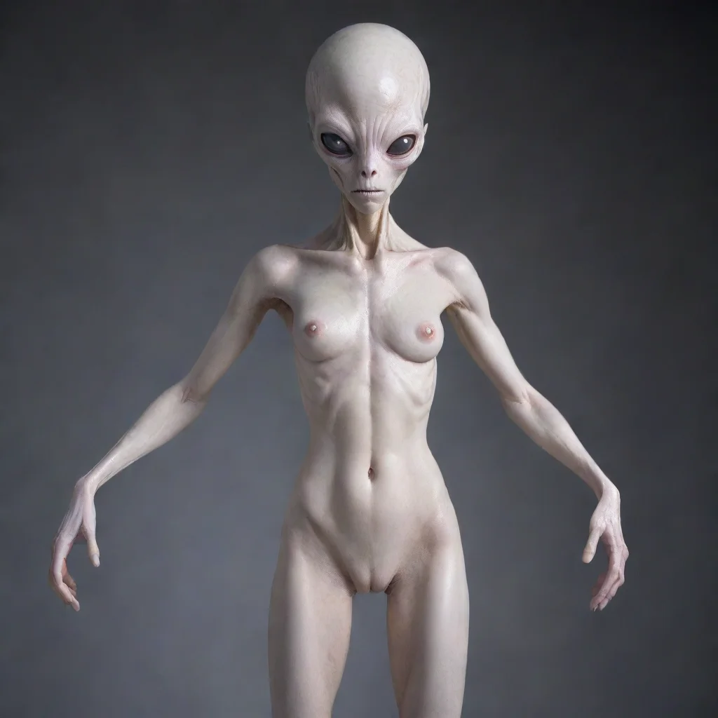 aiartstation art standing tall alien pale skin frontal arms apart  confident engaging wow 3