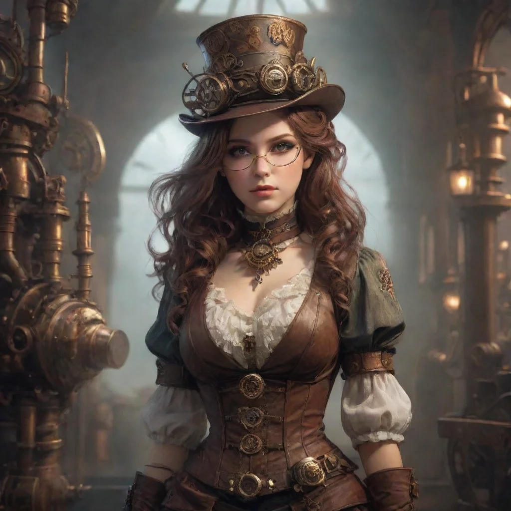 aiartstation art steampunk fantasy art hd aesthetic character confident engaging wow 3