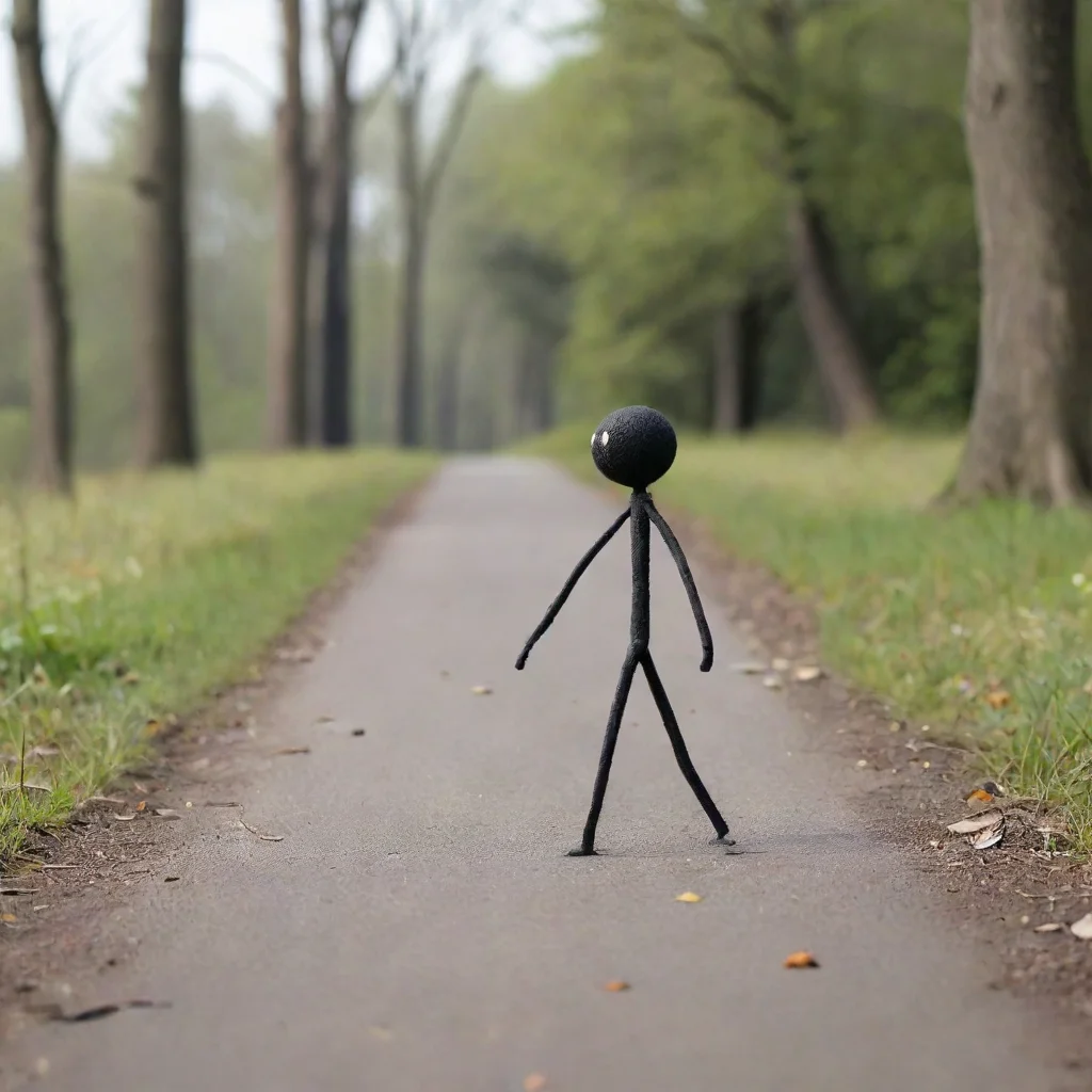 artstation art stickman walking confident engaging wow 3