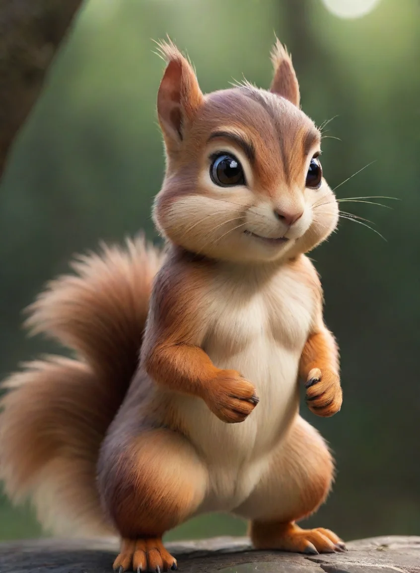 aiartstation art strong chipmunk squirrel character musclar powerful epic hd art confident engaging wow 3 portrait43