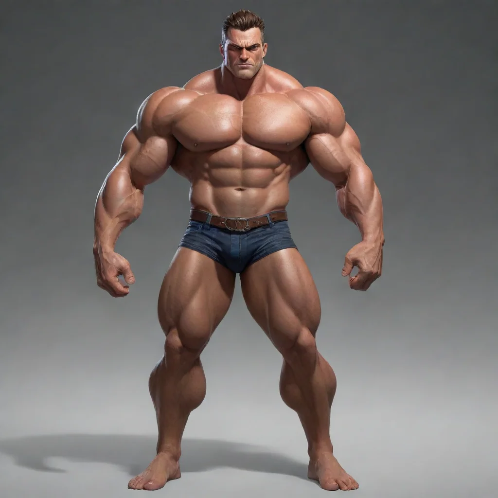 aiartstation art strong muscular man confident engaging wow 3