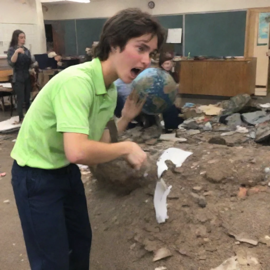 aiartstation art student tearing down earth to destroy teacher confident engaging wow 3