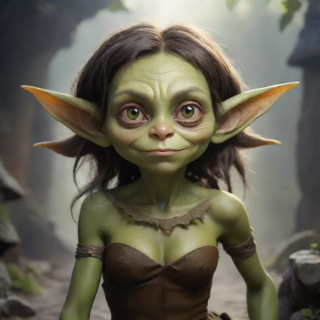 aiartstation art stunning goblin girl  confident engaging wow 3