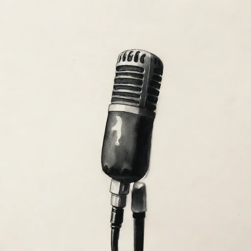 artstation art sumi e microphone confident engaging wow 3