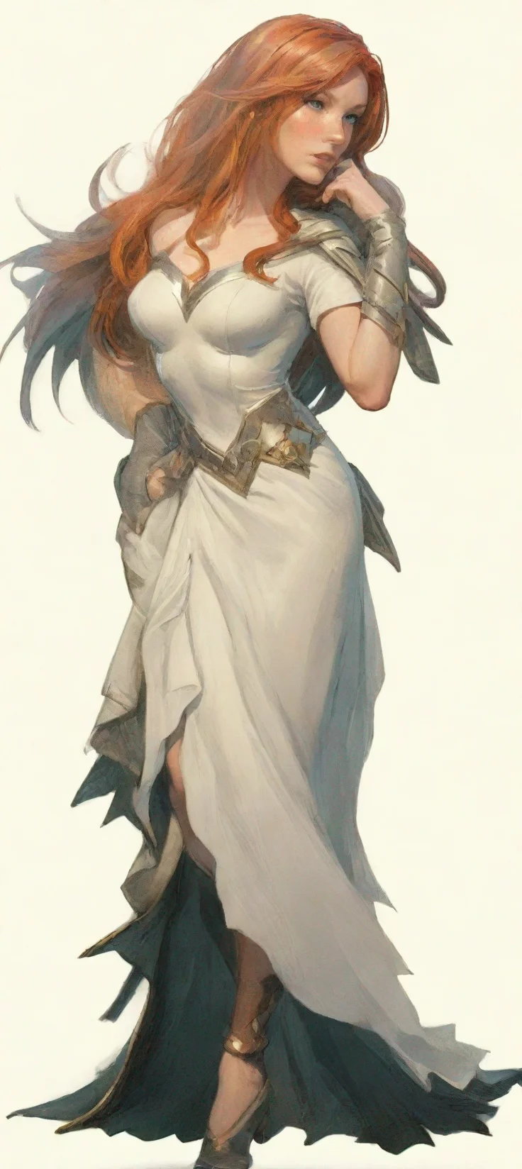 artstation art super hero redhead  confident engaging wow 3
