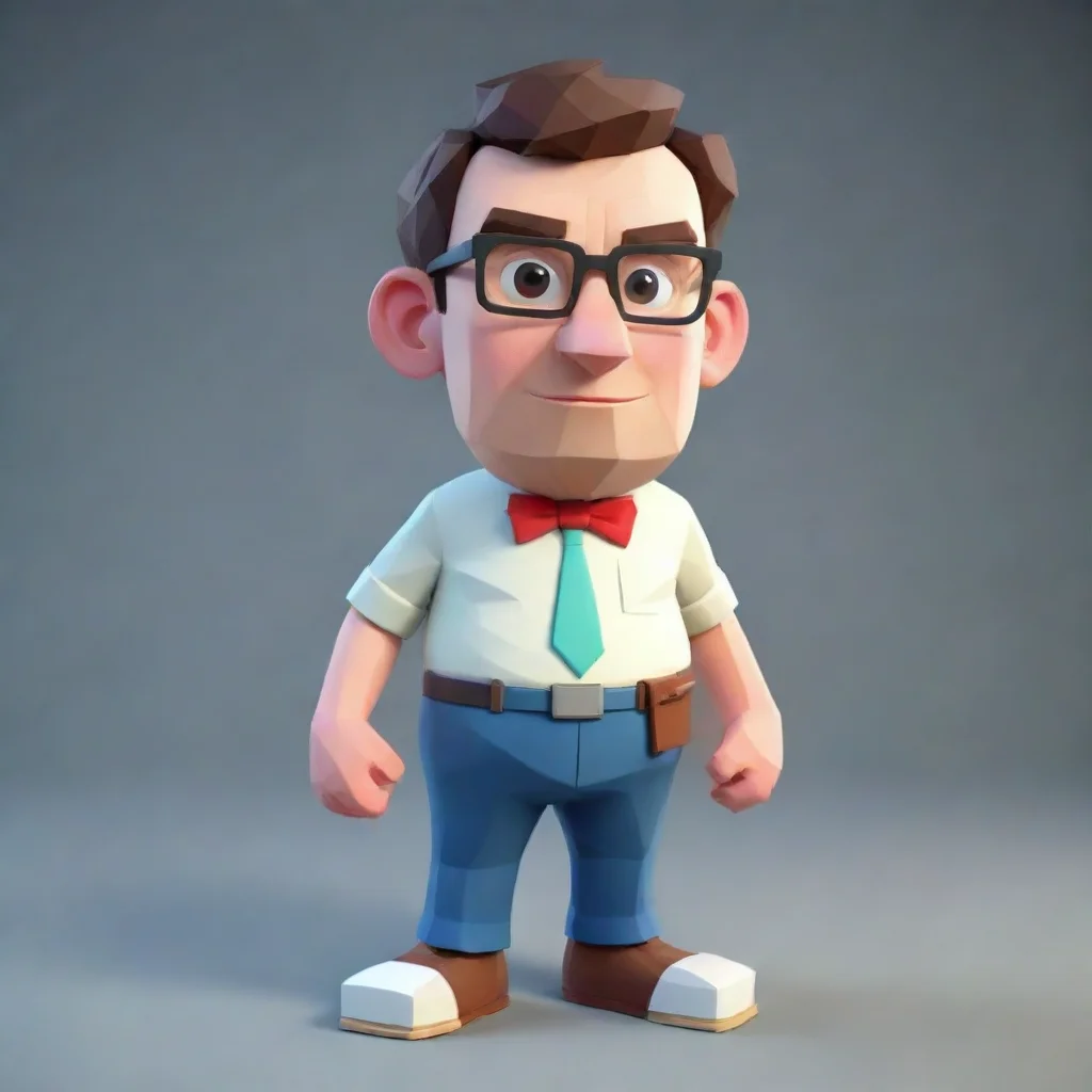 aiartstation art super nerd hd wedgie low poly confident engaging wow 3