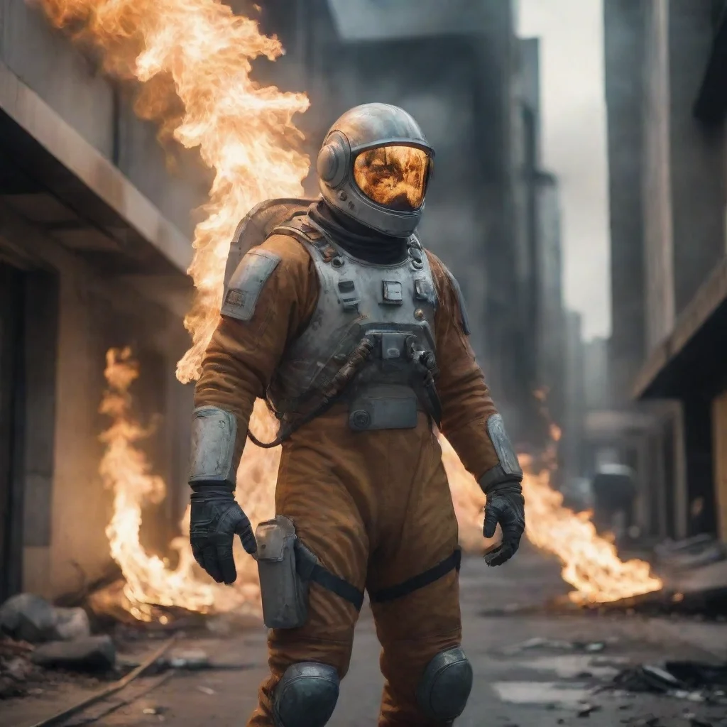 artstation art swedish male spacesuit soldier burning sci fi city confident engaging wow 3