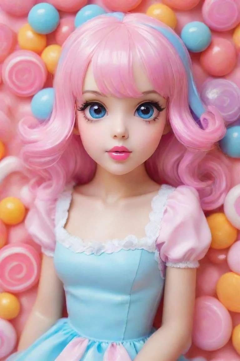 aiartstation art sweet candy girl confident engaging wow 3 portrait