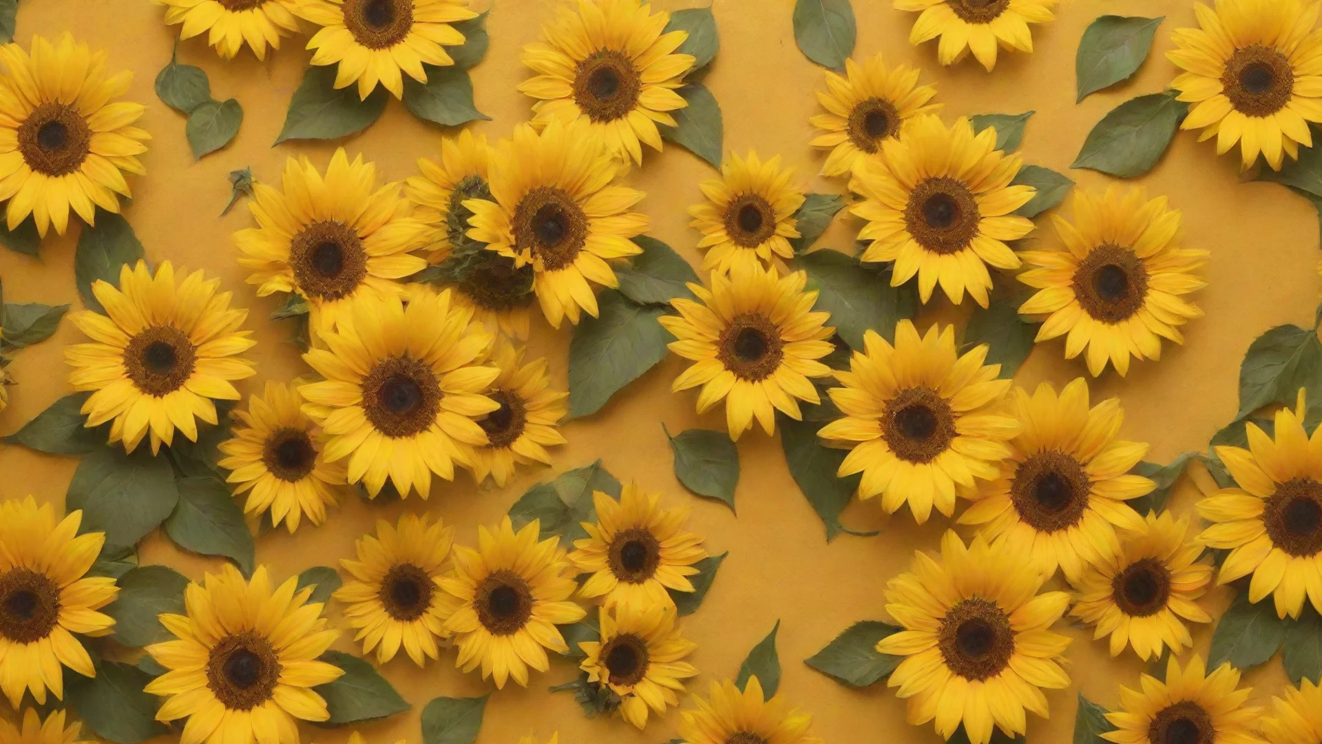 aiartstation art swirling yellow background with sunflowers strewn about confident engaging wow 3 wide