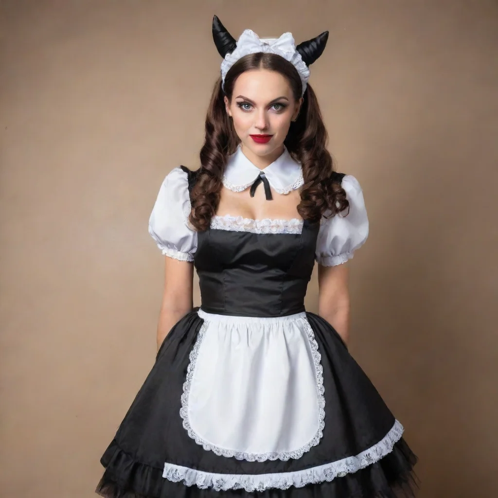 artstation art the devil dressed as a french maid confident engaging wow 3