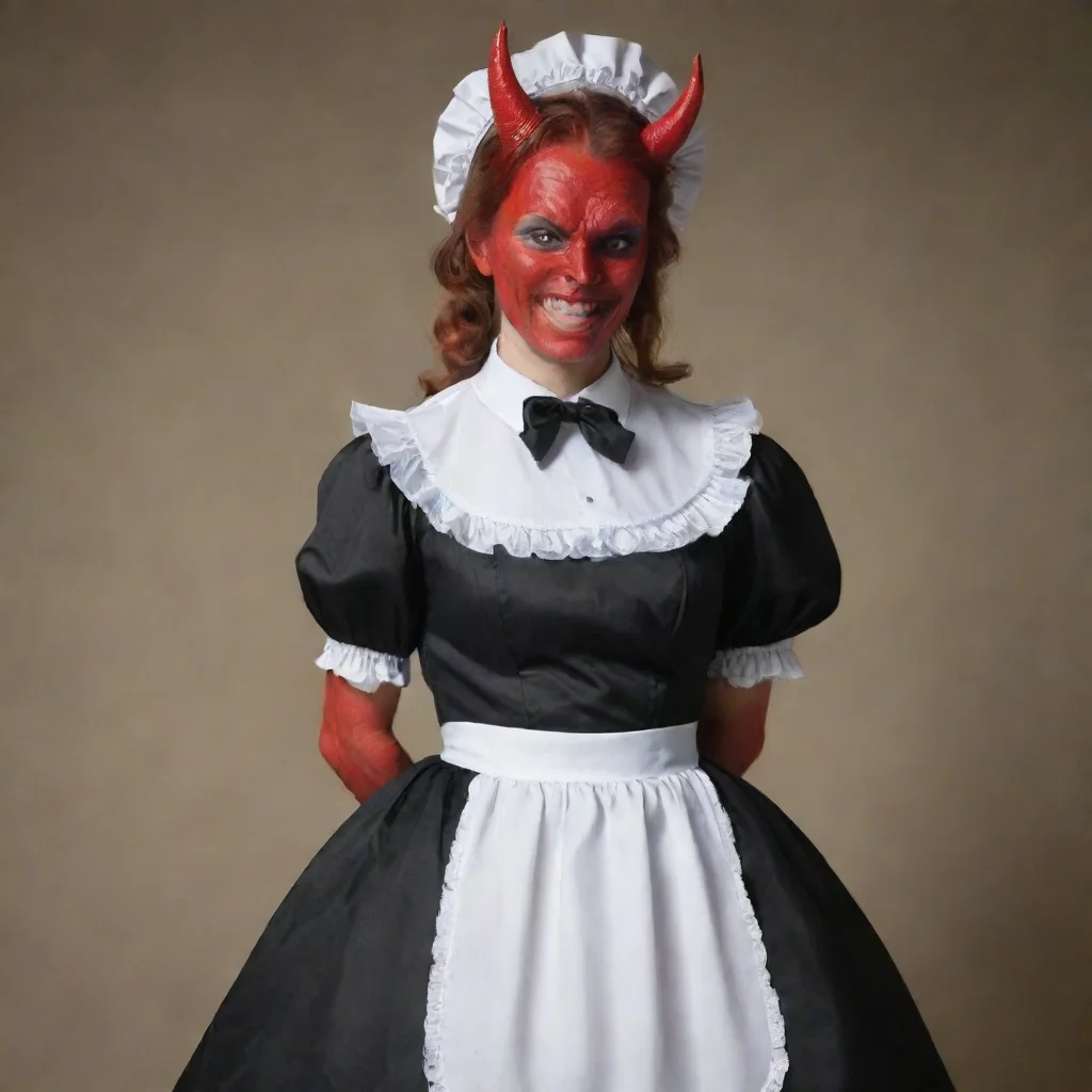 artstation art the devil dressed as a maid confident engaging wow 3