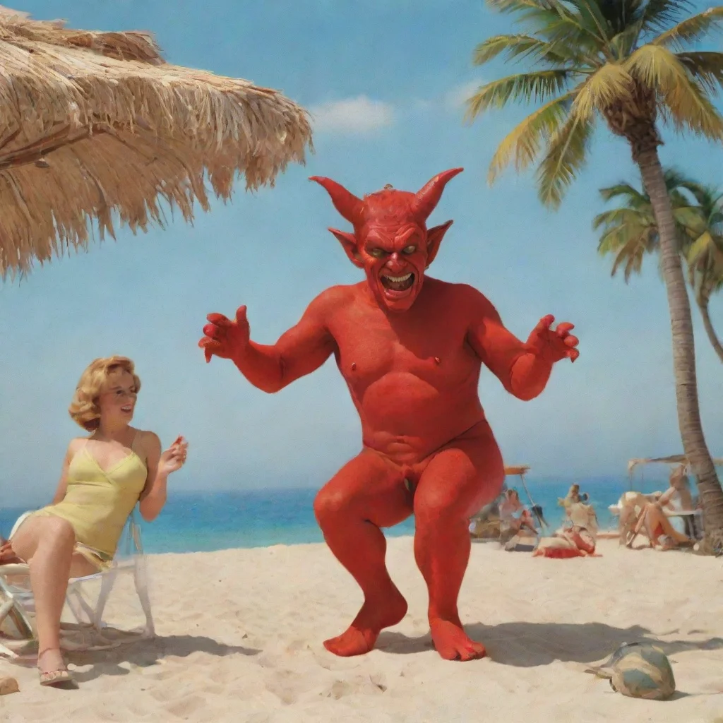 aiartstation art the devil on holiday confident engaging wow 3