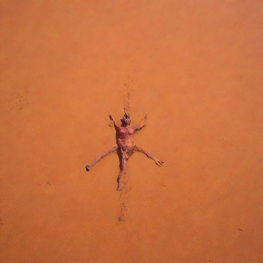aiartstation art the devil sunbaking on red sand confident engaging wow 3