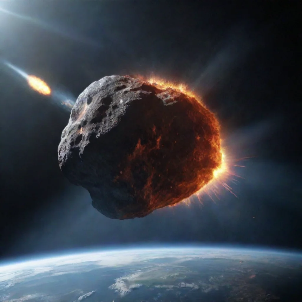 aiartstation art the earth hitting by asteroid  confident engaging wow 3