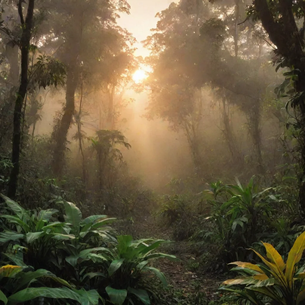 aiartstation art the jungle of the sunrise confident engaging wow 3
