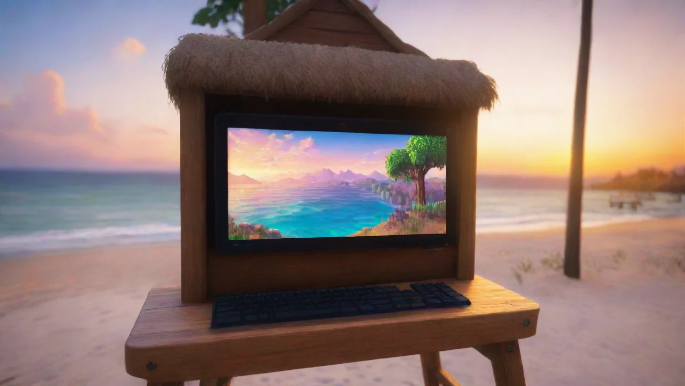 artstation art the pc is playing stardew valley confident engaging wow 3