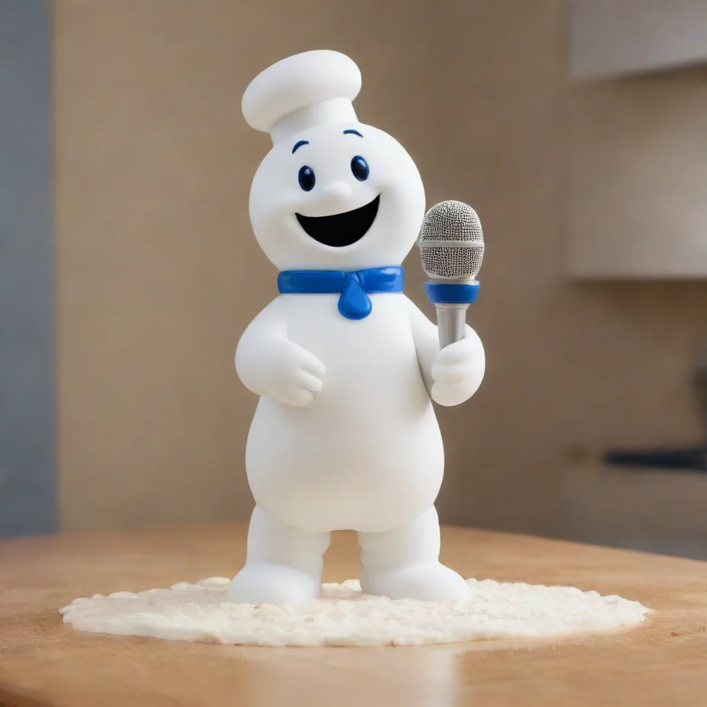 aiartstation art the pillsbury doughboy microphone drop confident engaging wow 3