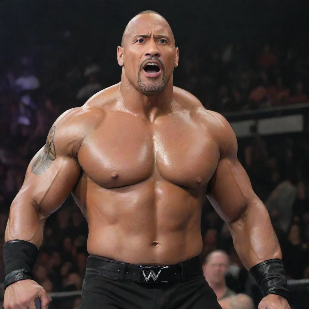 artstation art the rock wwe confident engaging wow 3