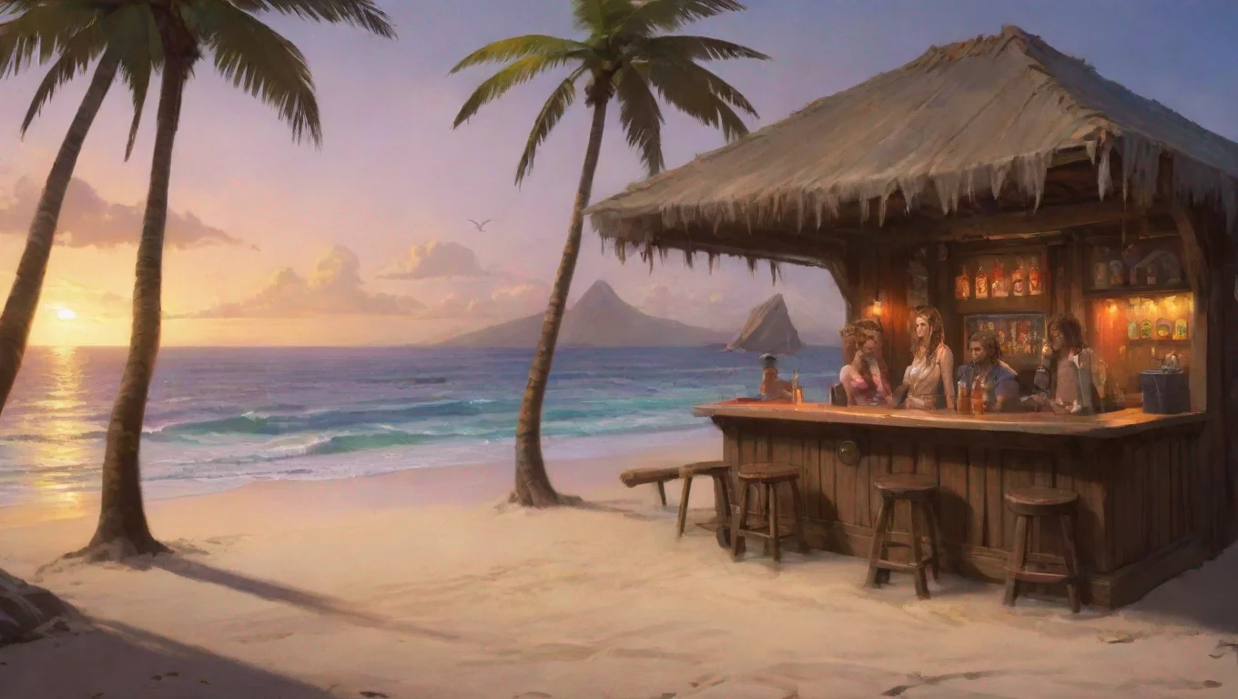 aiartstation art there is a gaming pc setup at the bar and a guy and girl are playing confident engaging wow 3