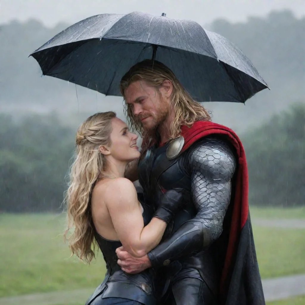 artstation art thor couple rain  confident engaging wow 3