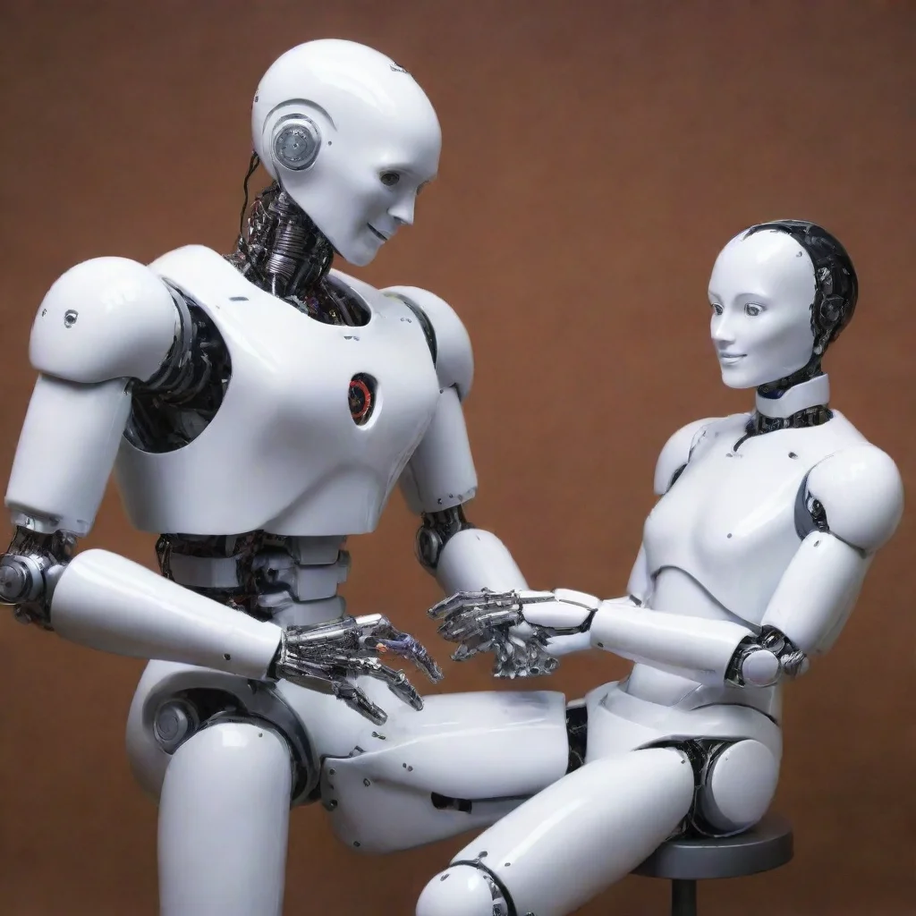 aiartstation art tickling by a robot  confident engaging wow 3