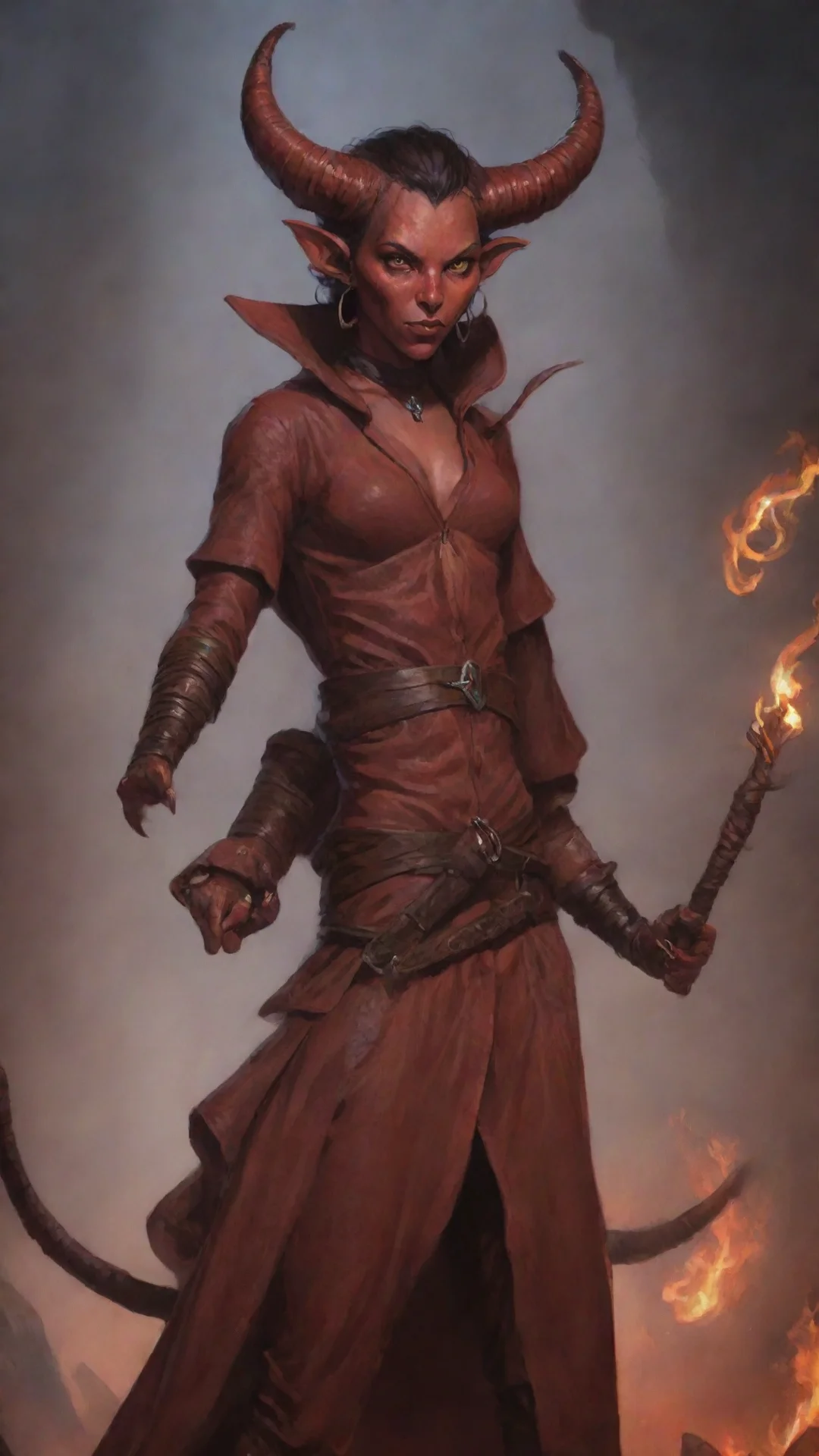 artstation art tiefling confident engaging wow 3 tall
