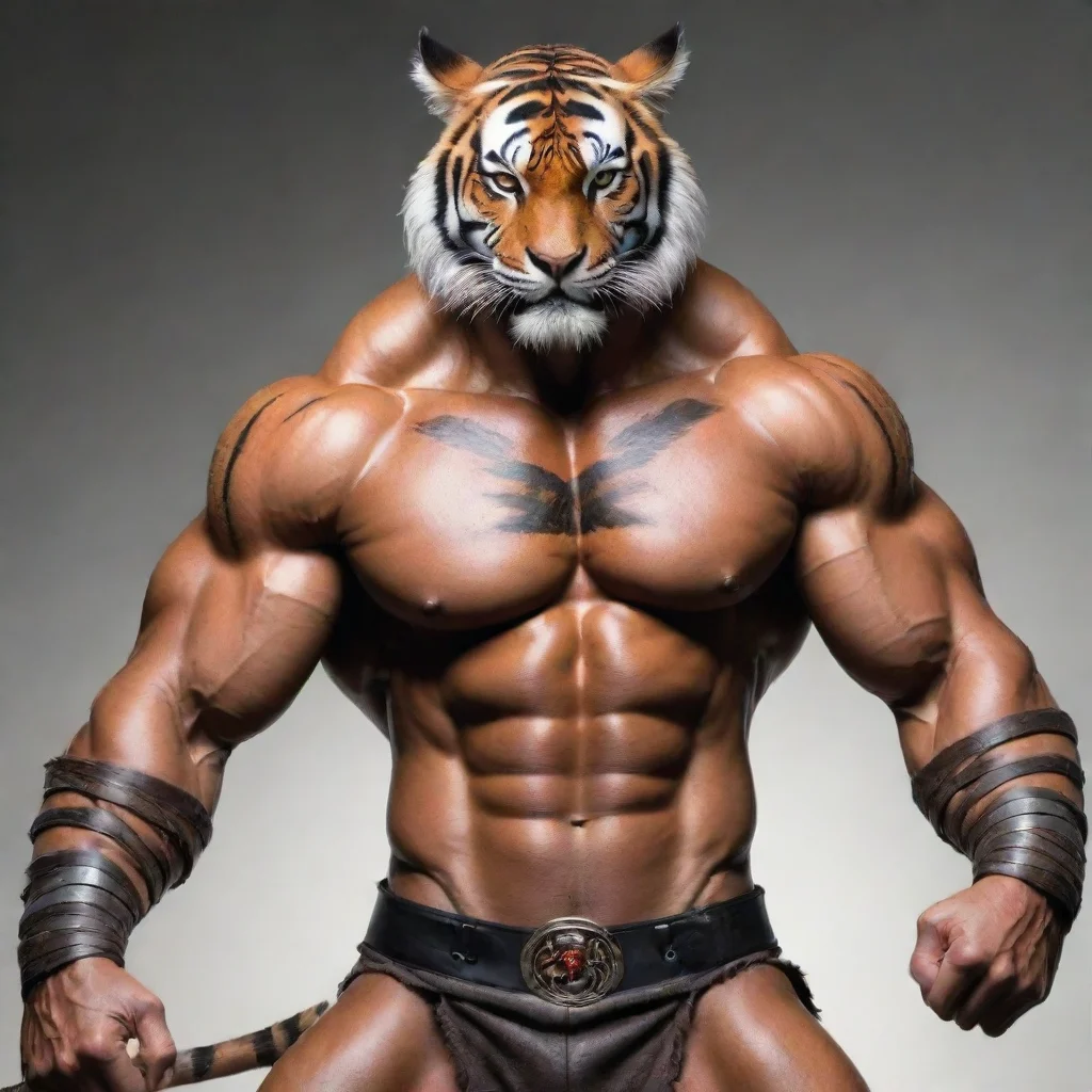 artstation art tiger man warrior muscular confident engaging wow 3