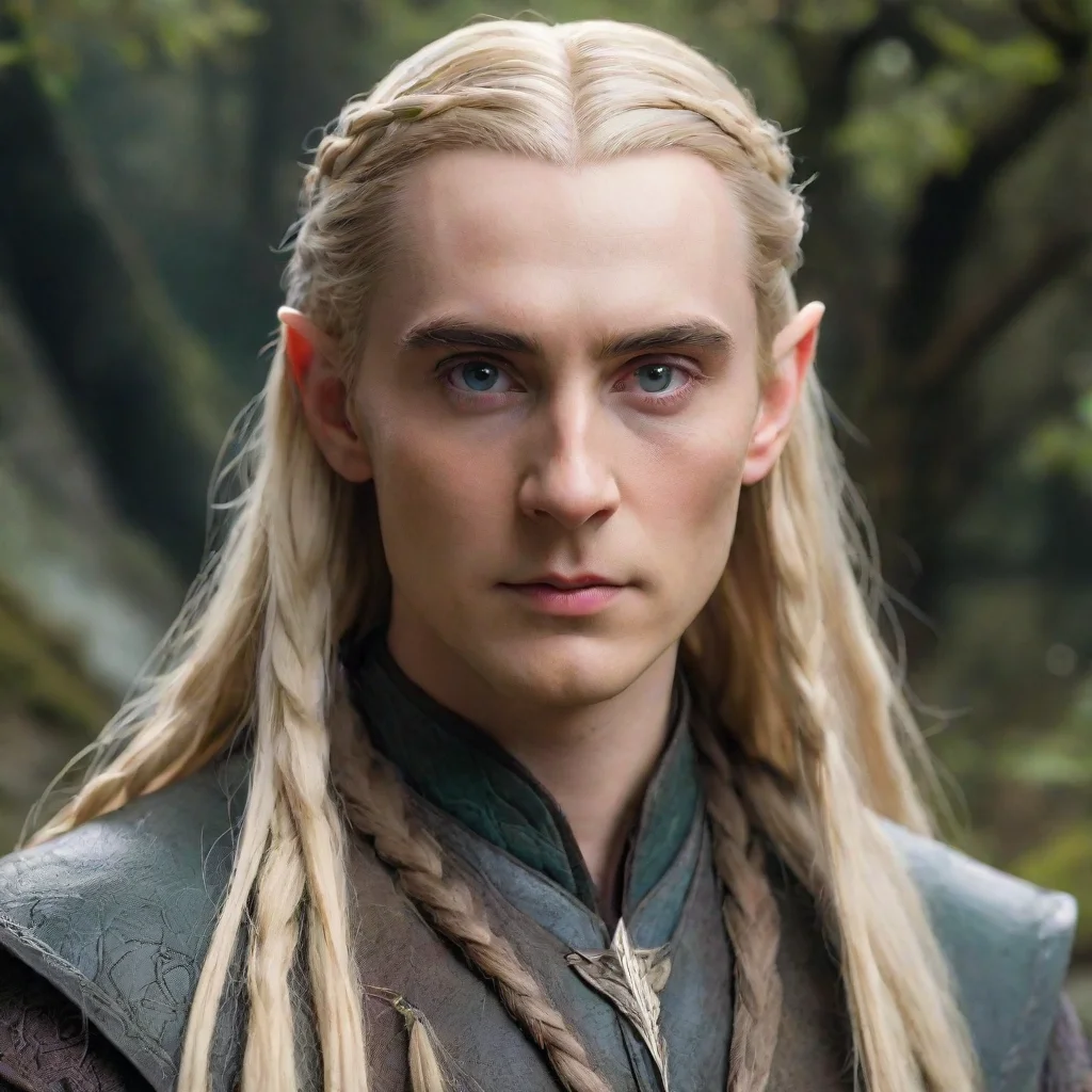artstation art tolkien king thranduil with blond hair and braids confident engaging wow 3