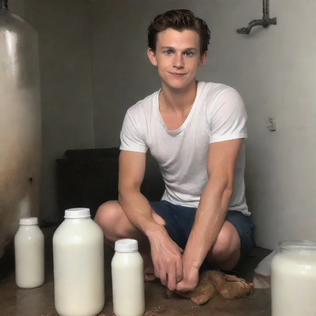 artstation art tom holland getting milked art confident engaging wow 3