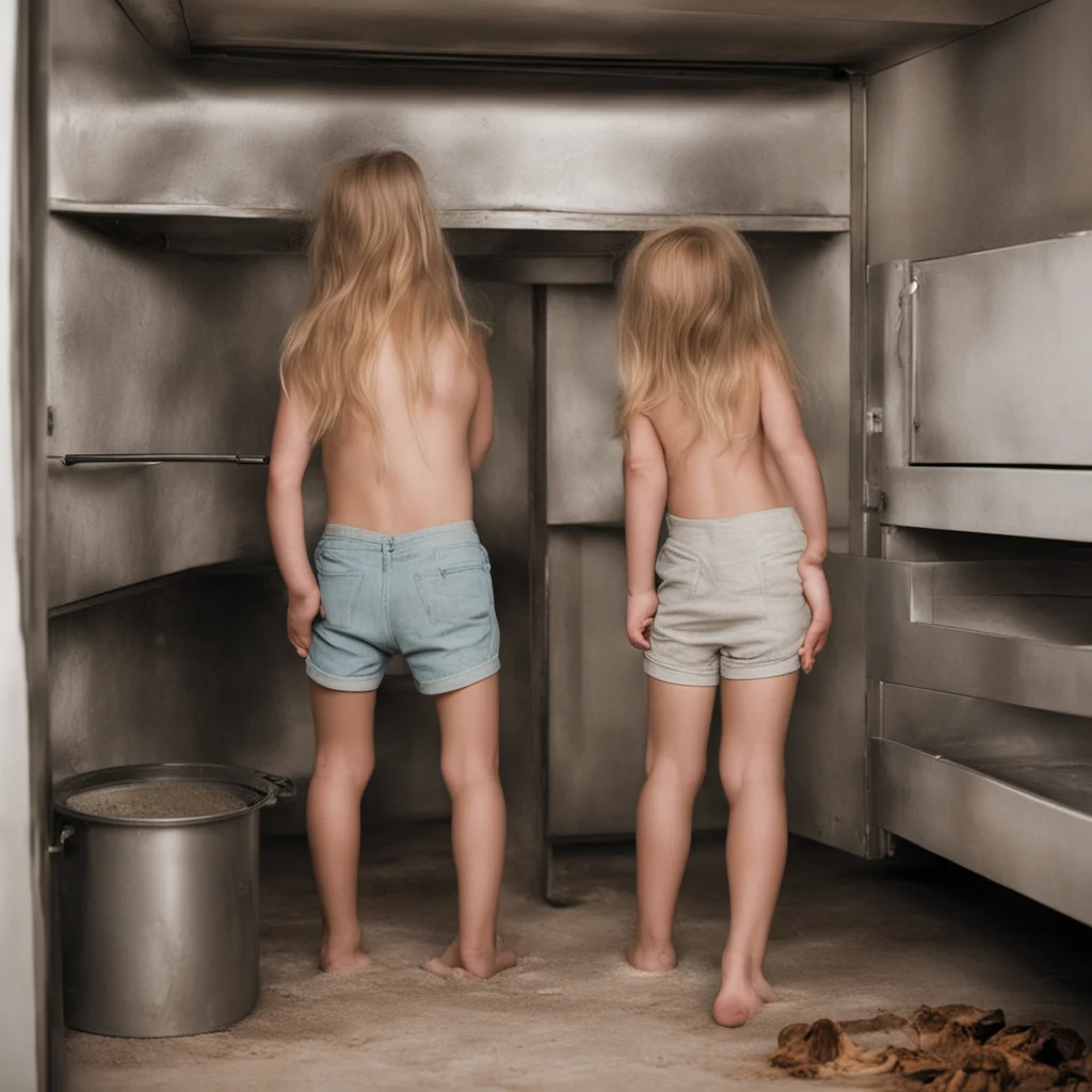 aiartstation art two barefoot girls inside a oven  confident engaging wow 3
