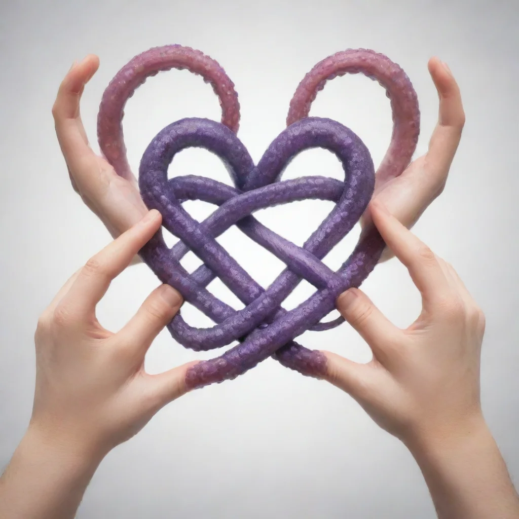 artstation art two tentacles and and two hands making infinity symbol confident engaging wow 3